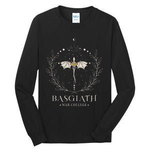 Fourth Wing Basgiath Fantasy Book Romantasy Dragons Yarros Tall Long Sleeve T-Shirt