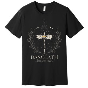 Fourth Wing Basgiath Fantasy Book Romantasy Dragons Yarros Premium T-Shirt