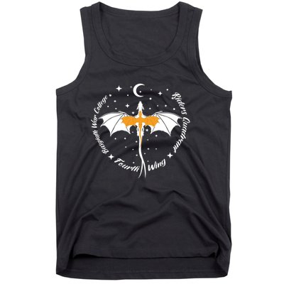 Fourth Wing Basgiath Fantasy Book Romantasy Dragons Yarros Tank Top