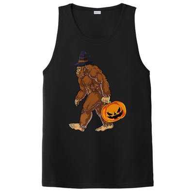 Funny Witch Bigfoot Pumpkin Halloween Costume PosiCharge Competitor Tank