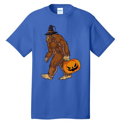 Funny Witch Bigfoot Pumpkin Halloween Costume Tall T-Shirt