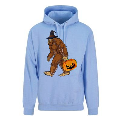 Funny Witch Bigfoot Pumpkin Halloween Costume Unisex Surf Hoodie