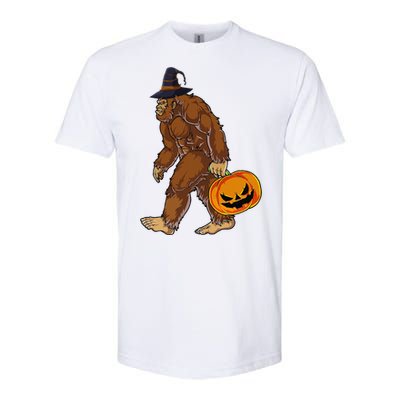 Funny Witch Bigfoot Pumpkin Halloween Costume Softstyle® CVC T-Shirt