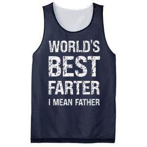 Funny Worlds Best Farter I Mean Father Cool Fathers Day Mesh Reversible Basketball Jersey Tank