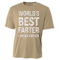 Funny Worlds Best Farter I Mean Father Cool Fathers Day Cooling Performance Crew T-Shirt