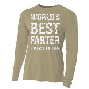 Funny Worlds Best Farter I Mean Father Cool Fathers Day Cooling Performance Long Sleeve Crew