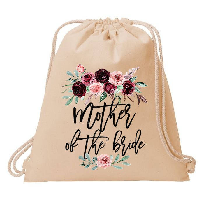 Floral Wreath Bridal Team Matching Present Set Drawstring Bag