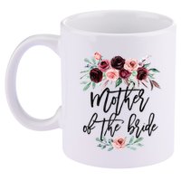 Floral Wreath Bridal Team Matching Present Set 11oz C Handle Ceramic Mug