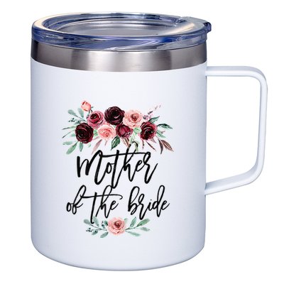Floral Wreath Bridal Team Matching Present Set 12oz Stainless Steel Coffee Mug