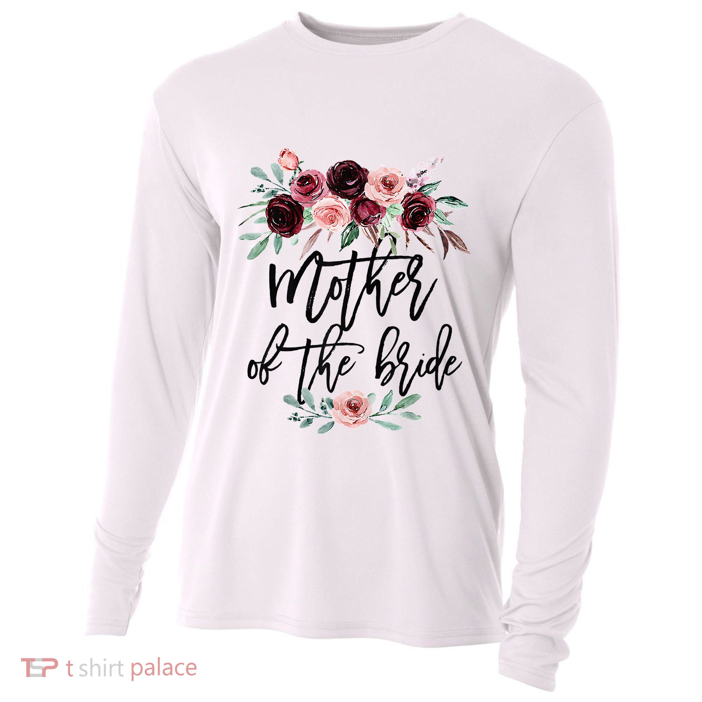 Floral Wreath Bridal Team Matching Present Set Cooling Performance Long Sleeve Crew