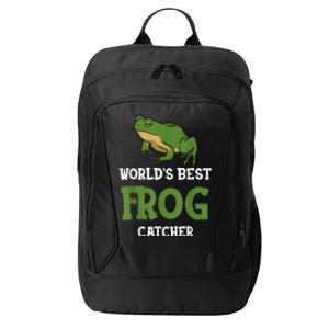 Frog World's Best Frog Catcher Boys Girls Frog Hunter City Backpack