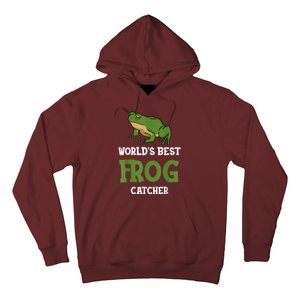 Frog World's Best Frog Catcher Boys Girls Frog Hunter Hoodie