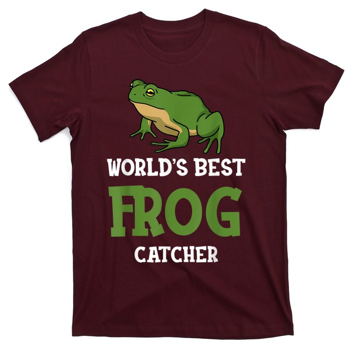 Frog World's Best Frog Catcher Boys Girls Frog Hunter T-Shirt