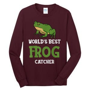 Frog World's Best Frog Catcher Boys Girls Frog Hunter Tall Long Sleeve T-Shirt