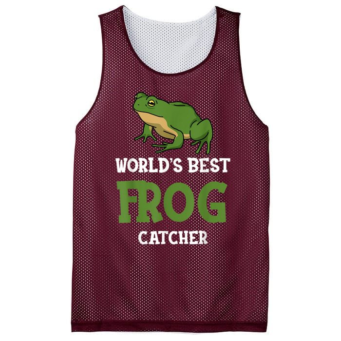 Frog World's Best Frog Catcher Boys Girls Frog Hunter Mesh Reversible Basketball Jersey Tank