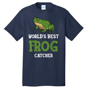 Frog World's Best Frog Catcher Boys Girls Frog Hunter Tall T-Shirt