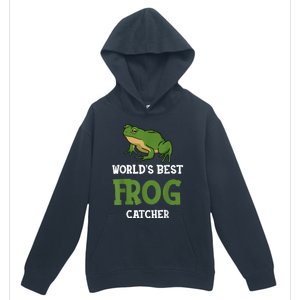 Frog World's Best Frog Catcher Boys Girls Frog Hunter Urban Pullover Hoodie