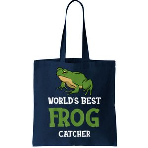 Frog World's Best Frog Catcher Boys Girls Frog Hunter Tote Bag