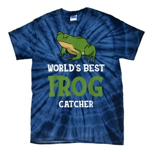 Frog World's Best Frog Catcher Boys Girls Frog Hunter Tie-Dye T-Shirt