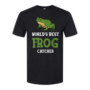 Frog World's Best Frog Catcher Boys Girls Frog Hunter Softstyle CVC T-Shirt