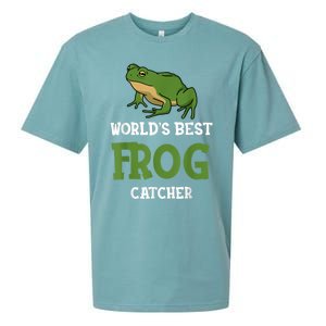 Frog World's Best Frog Catcher Boys Girls Frog Hunter Sueded Cloud Jersey T-Shirt