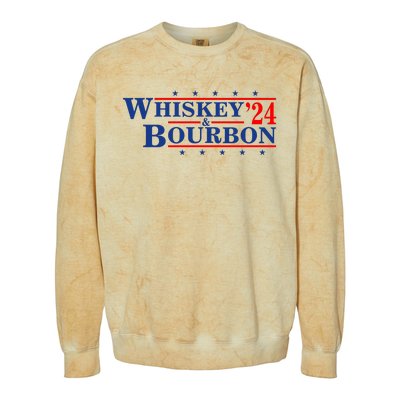 Funny Whiskey Bourbon Whiskey 24 And Bourbon Colorblast Crewneck Sweatshirt