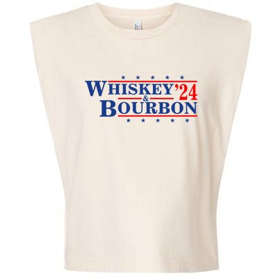 Funny Whiskey Bourbon Whiskey 24 And Bourbon Garment-Dyed Women's Muscle Tee