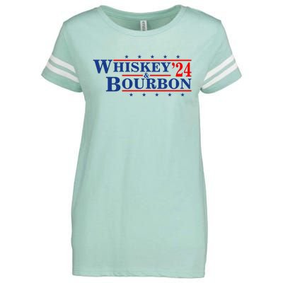 Funny Whiskey Bourbon Whiskey 24 And Bourbon Enza Ladies Jersey Football T-Shirt