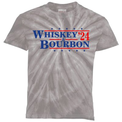 Funny Whiskey Bourbon Whiskey 24 And Bourbon Kids Tie-Dye T-Shirt