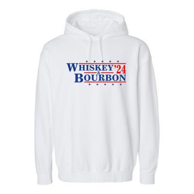 Funny Whiskey Bourbon Whiskey 24 And Bourbon Garment-Dyed Fleece Hoodie