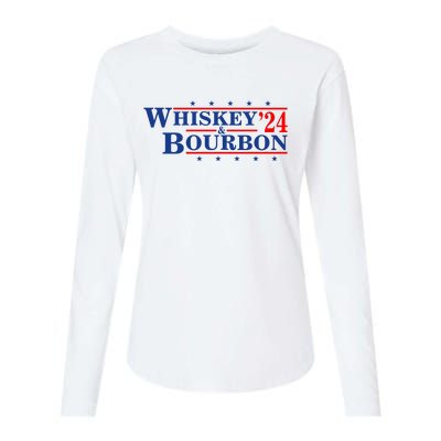 Funny Whiskey Bourbon Whiskey 24 And Bourbon Womens Cotton Relaxed Long Sleeve T-Shirt