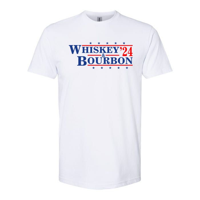 Funny Whiskey Bourbon Whiskey 24 And Bourbon Softstyle CVC T-Shirt