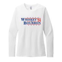 Funny Whiskey Bourbon Whiskey 24 And Bourbon Womens CVC Long Sleeve Shirt