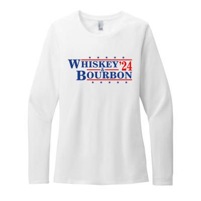 Funny Whiskey Bourbon Whiskey 24 And Bourbon Womens CVC Long Sleeve Shirt