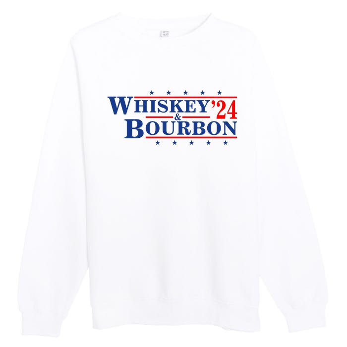 Funny Whiskey Bourbon Whiskey 24 And Bourbon Premium Crewneck Sweatshirt