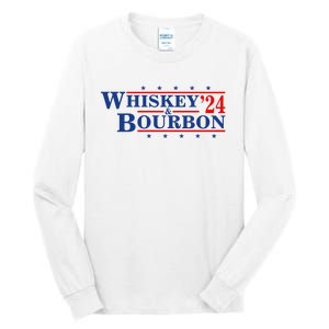 Funny Whiskey Bourbon Whiskey 24 And Bourbon Tall Long Sleeve T-Shirt