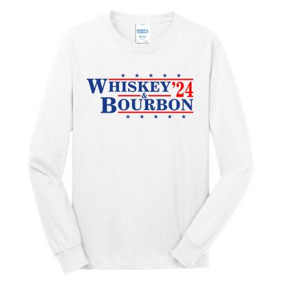 Funny Whiskey Bourbon Whiskey 24 And Bourbon Tall Long Sleeve T-Shirt