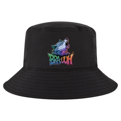 Funny Wolf Bruh For Teensmeme Graphic Cool Comfort Performance Bucket Hat