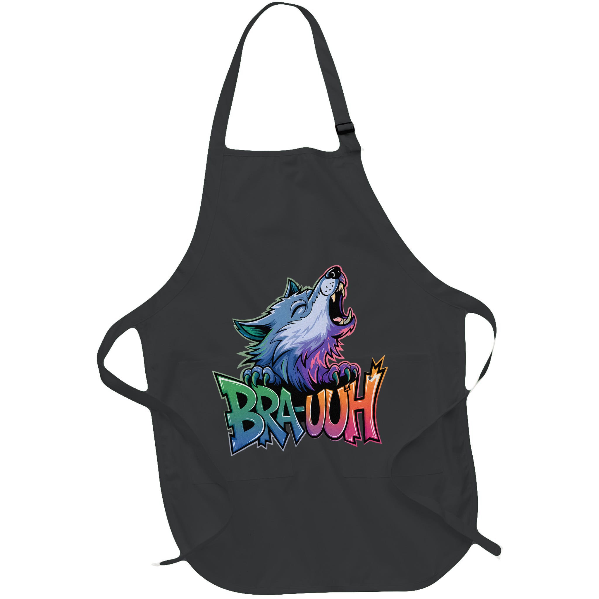 Funny Wolf Bruh For Teensmeme Graphic Apron