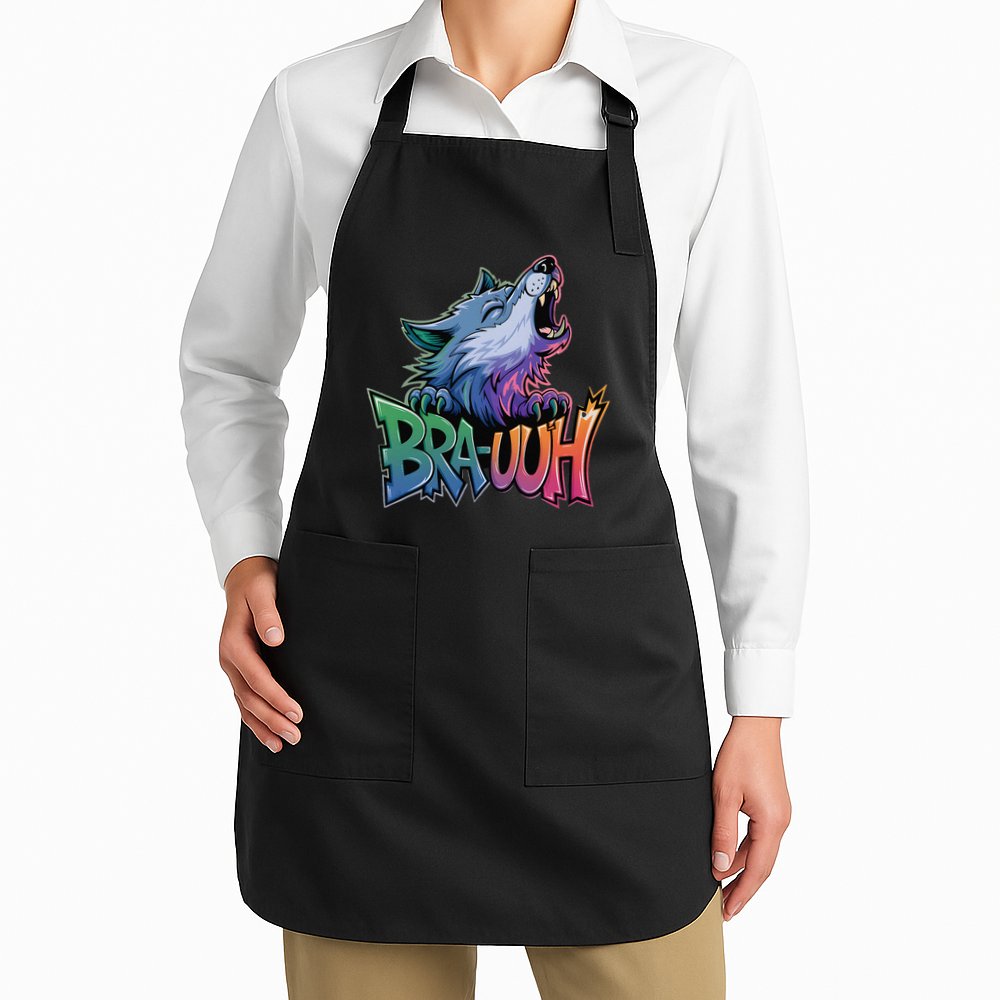 Funny Wolf Bruh For Teensmeme Graphic Apron