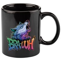 Funny Wolf Bruh For Teensmeme Graphic 11oz C Handle Ceramic Mug