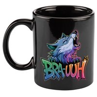 Funny Wolf Bruh For Teensmeme Graphic 11oz C Handle Ceramic Mug