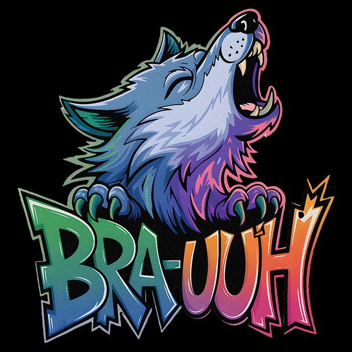 Funny Wolf Bruh For Teensmeme Graphic Drawstring Bag