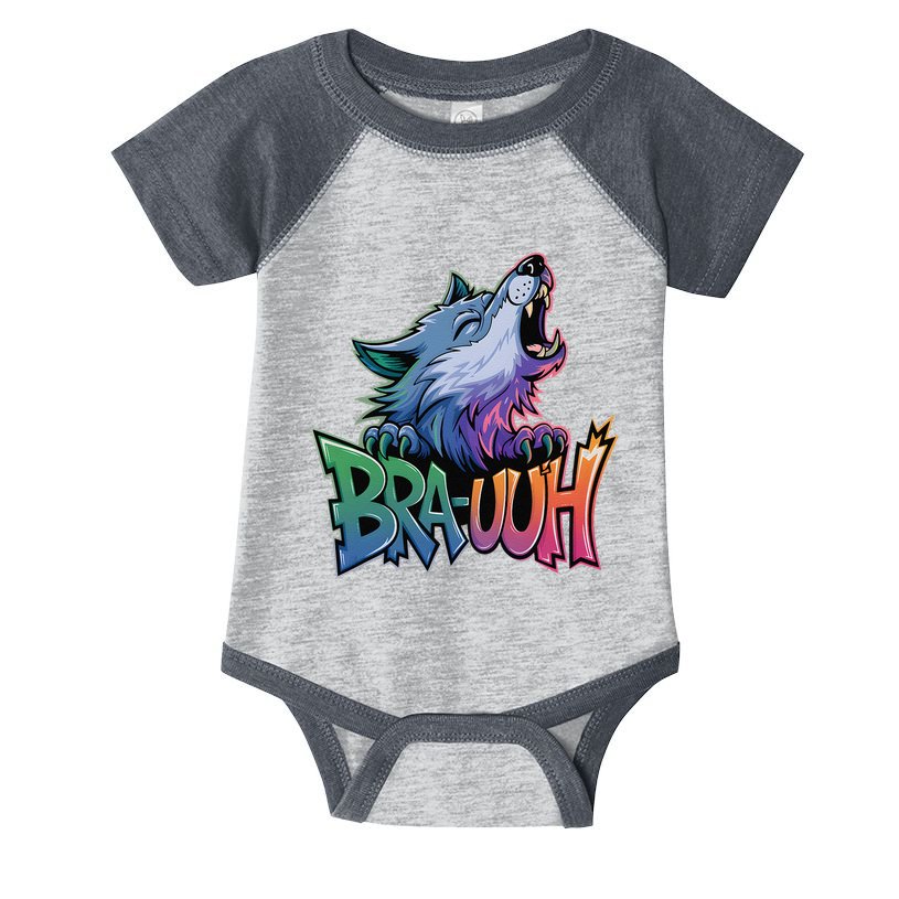Funny Wolf Bruh For Teensmeme Graphic Infant Baby Jersey Bodysuit