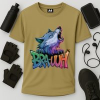 Funny Wolf Bruh For Teensmeme Graphic Cooling Performance Crew T-Shirt