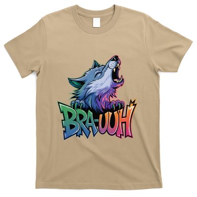 Funny Wolf Bruh For Teensmeme Graphic T-Shirt