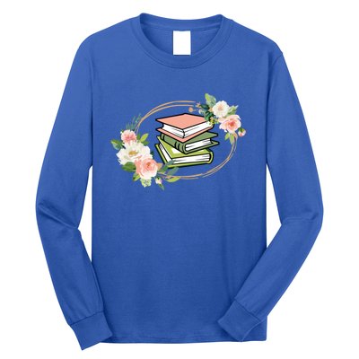 Funny Wildflowers Book Librarian Reader Bookaholic Bookworm Great Gift Long Sleeve Shirt