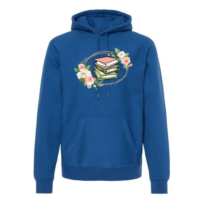 Funny Wildflowers Book Librarian Reader Bookaholic Bookworm Great Gift Premium Hoodie