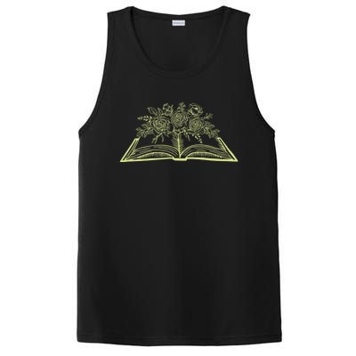 Funny Wildflowers Book Librarian Reader Bookaholic Bookworm Gift PosiCharge Competitor Tank