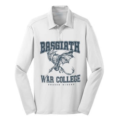 Fourth Wing Basgiath War College Bookish Dragon Rider Silk Touch Performance Long Sleeve Polo